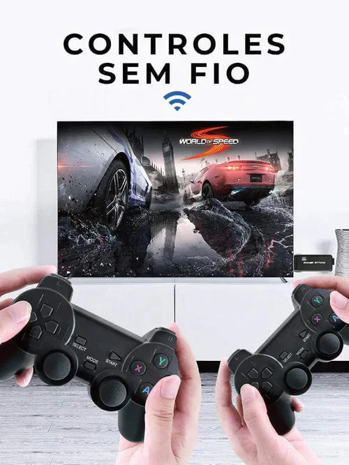 Game Stick Retrô 4k - Com 10.000 Jogos e 64GB